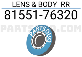 Toyota 8155176320 LENS & BODY RR