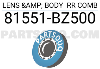 Toyota 81551BZ500 LENS & BODY RR COMB