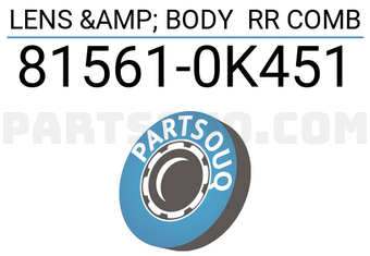 Toyota 815610K451 LENS &amp; BODY RR COMB