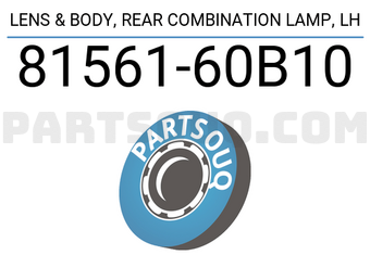 Toyota 8156160B10 LENS & BODY, REAR COMBINATION LAMP, LH