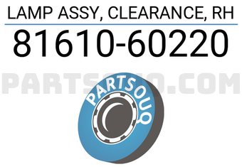 Toyota 8161060220 LAMP ASSY, CLEARANCE, RH
