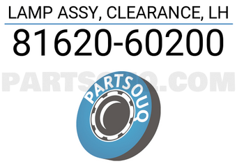 Toyota 8162060200 LAMP ASSY, CLEARANCE, LH