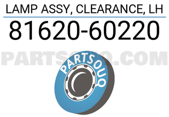 Toyota 8162060220 LAMP ASSY, CLEARANCE, LH