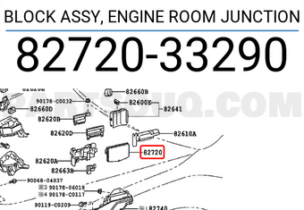 Toyota 8272033290 BLOCK ASSY, ENGINE ROOM JUNCTION
