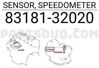 Toyota 8318132020 SENSOR, SPEEDOMETER
