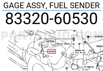 Toyota 8332060530 GAGE ASSY, FUEL SENDER