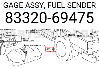 Toyota 8332069475 GAGE ASSY, FUEL SENDER