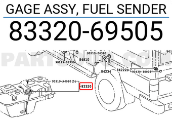 Toyota 8332069505 GAGE ASSY, FUEL SENDER