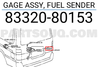 Toyota 8332080153 GAGE ASSY, FUEL SENDER