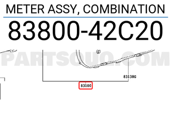 Toyota 8380042C20 METER ASSY, COMBINATION