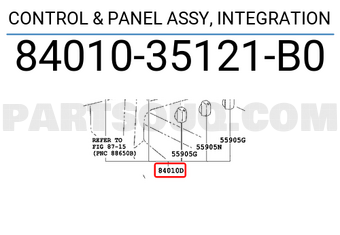 Toyota 8401035121B0 CONTROL & PANEL ASSY, INTEGRATION