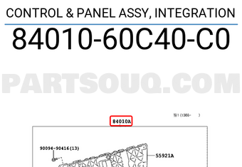 Toyota 8401060C40C0 CONTROL & PANEL ASSY, INTEGRATION