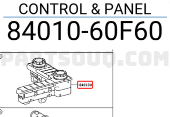 Toyota 8401060F60 CONTROL & PANEL