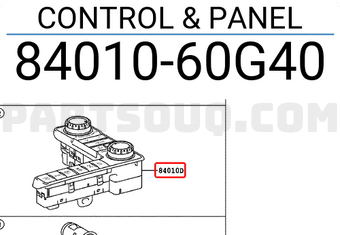 Toyota 8401060G40 CONTROL &amp; PANEL