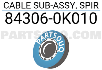 Toyota 843060K010 CABLE SUB-ASSY, SPIR