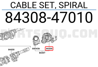 Toyota 8430847010 CABLE SET, SPIRAL