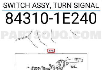 Toyota 843101E240 SWITCH ASSY, TURN SIGNAL