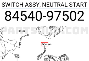 Toyota 8454097502 SWITCH ASSY, NEUTRAL START