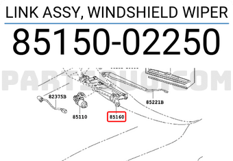 Toyota 8515002250 LINK ASSY, WINDSHIELD WIPER