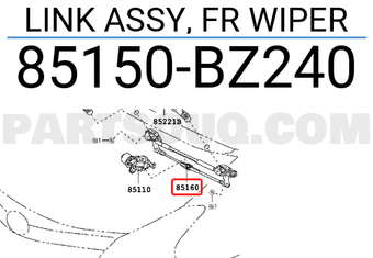 Toyota 85150BZ240 LINK ASSY, FR WIPER