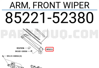 Toyota 8522152380 ARM, FRONT WIPER