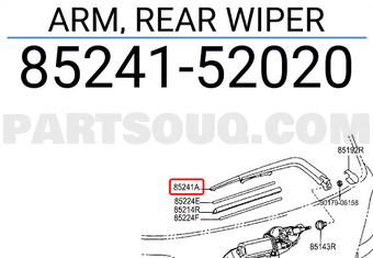Toyota 8524152020 ARM, REAR WIPER