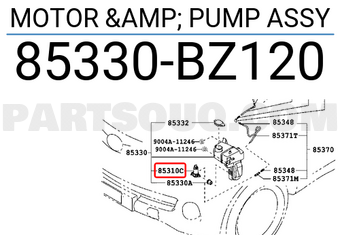 Toyota 85330BZ120 MOTOR & PUMP ASSY