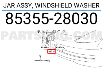 Toyota 8535528030 JAR ASSY, WINDSHIELD WASHER