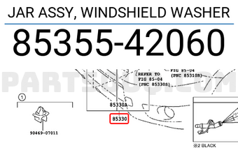 Toyota 8535542060 JAR ASSY, WINDSHIELD WASHER