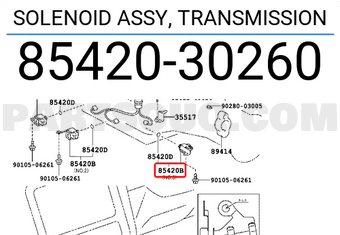 Toyota 8542030260 SOLENOID ASSY, TRANSMISSION