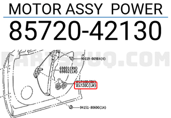 Toyota 8572042130 MOTOR ASSY POWER