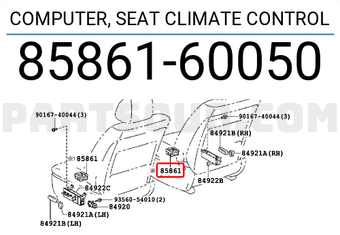 Toyota 8586160050 COMPUTER, SEAT CLIMATE CONTROL