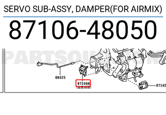 Toyota 8710648050 SERVO SUB-ASSY, DAMPER(FOR AIRMIX)