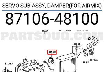 Toyota 8710648100 SERVO SUB-ASSY, DAMPER(FOR AIRMIX)