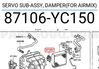 Toyota 87106YC150 SERVO SUB-ASSY, DAMPER(FOR AIRMIX)