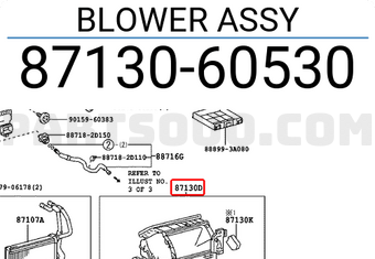 Toyota 8713060530 BLOWER ASSY
