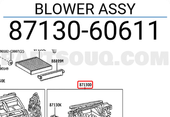 Toyota 8713060611 BLOWER ASSY