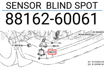 Toyota 8816260061 SENSOR BLIND SPOT