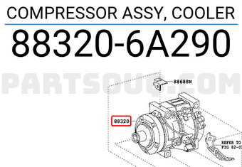 Toyota 883206A290 COMPRESSOR ASSY, COOLER