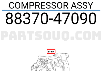 Toyota 8837047090 COMPRESSOR ASSY