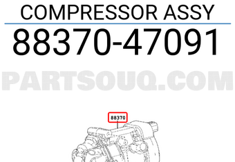 Toyota 8837047091 COMPRESSOR ASSY