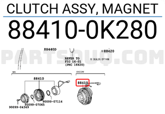 Toyota 884100K280 CLUTCH ASSY, MAGNET