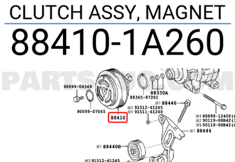 Toyota 884101A260 CLUTCH ASSY, MAGNET