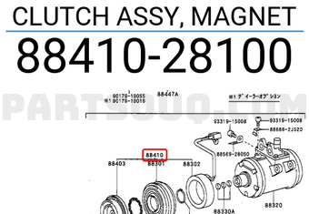 Toyota 8841028100 CLUTCH ASSY, MAGNET