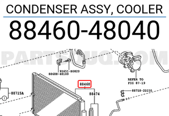 Toyota 8846048040 CONDENSER ASSY, COOLER