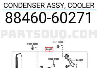 Toyota 8846060271 CONDENSER ASSY, COOLER