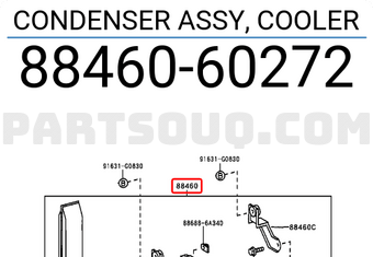 Toyota 8846060272 CONDENSER ASSY, COOLER