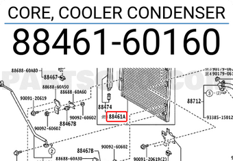 Toyota 8846160160 CORE, COOLER CONDENSER