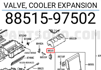 Toyota 8851597502 VALVE, COOLER EXPANSION
