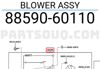 Toyota 8859060110 BLOWER ASSY